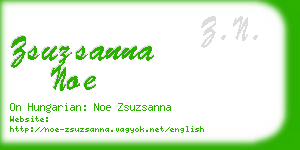 zsuzsanna noe business card